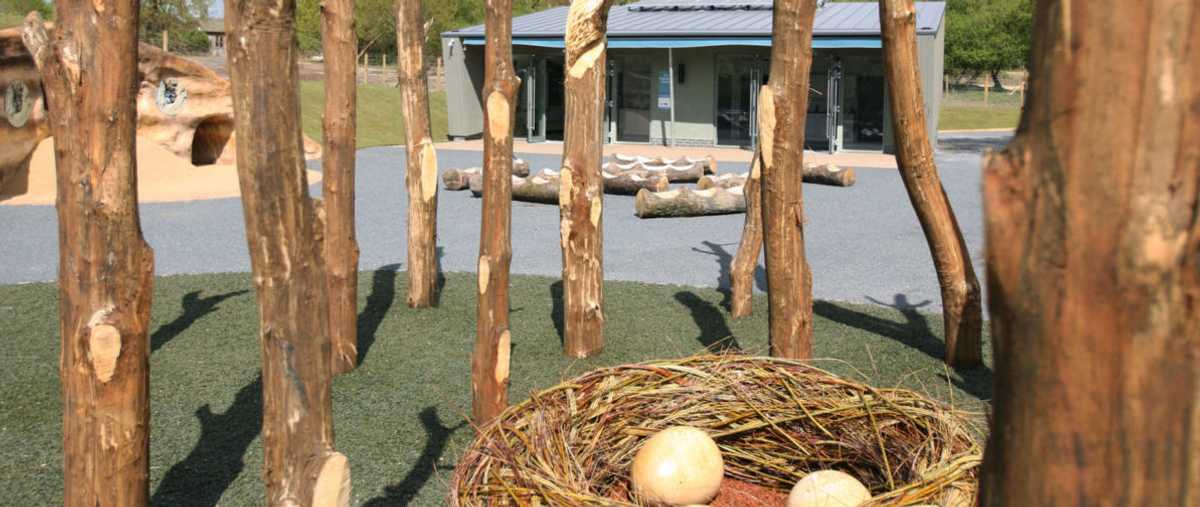 The Discovery Centre and outdoor space at RSPB Minsmere, Suffolk. RSPB/ISG Jackson